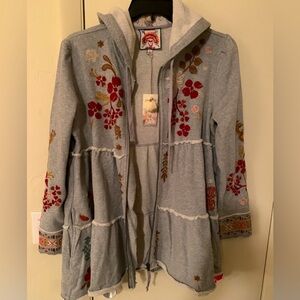 💥NWT🌸 Johnny Was Embroidered Hoodie